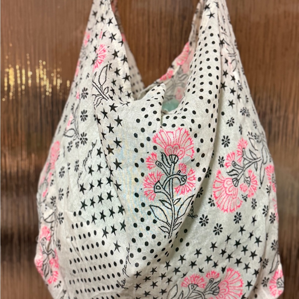 Free People Pink and Black Floral Hobo Bag - Picture 4 of 11